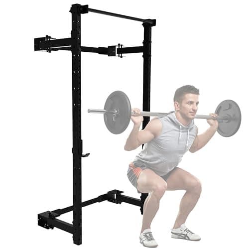 Folding Squat Rack (e.g., PRx or similar) (manufacturer image)